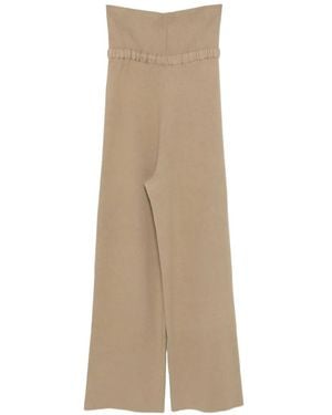AYA MUSE Pantalon À Couture Contrastante - Natural