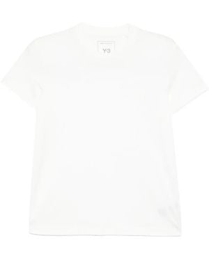 Y-3 Logo-Print Cotton T-Shirt - White