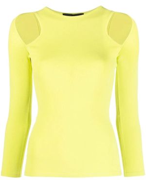 DSquared² Shoulder Cut-Out Knit Top - Yellow