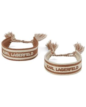 Karl Lagerfeld Set Di 2 Bracciali Essential - Bianco