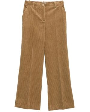 P.A.R.O.S.H. Corduroy Straight Pants - Natural