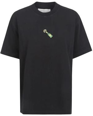 ALBERTO BRESCI Embroidered-Motif T-Shirt - Black