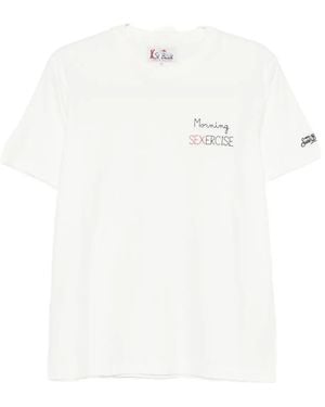 Mc2 Saint Barth Embroidered Cotton T-Shirt - White