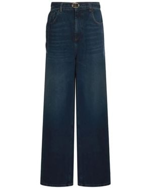 Twinset Belted Wide-Leg Jeans - Blue