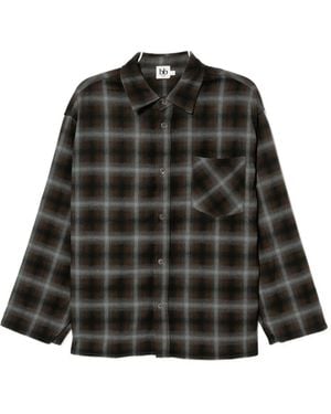 B+ AB Camicia A Quadri - Nero