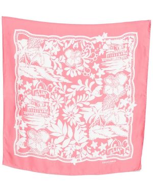 ERMANNO FIRENZE Floral-Print Scarf - Pink