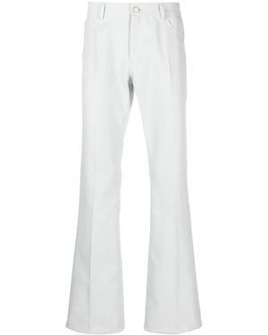 Courreges Logo-Patch Straight-Leg Trousers - White