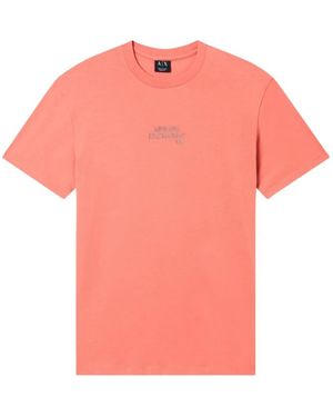 ARMANI EXCHANGE Logo Detail T-Shirt - Pink