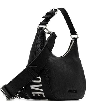 Love Moschino Petit Sac Porté Épaule À Plaque Logo - Noir