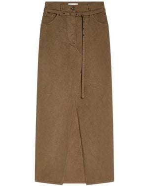 Dries Van Noten Jupe Longue À Effet Délavé - Neutre