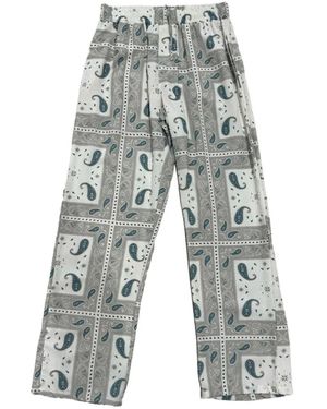 Nikben Paisley-Pattern Track Trousers - White