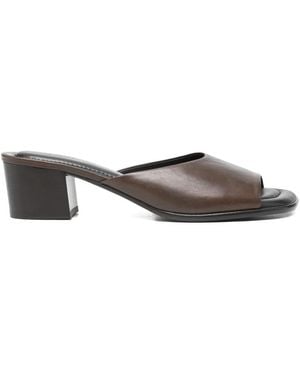 Lemaire Square-Heeled Mules 55 Mm - White