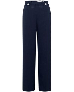 Dion Lee Hinge-Seam Straight Trousers - Blue