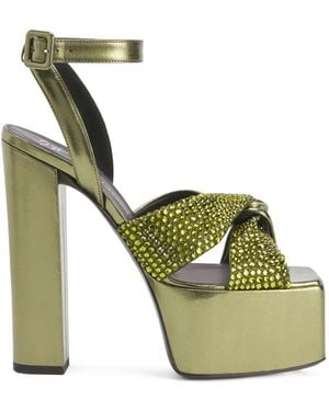 Giuseppe Zanotti Souree 150Mm Crystal-Embellished Sandals - Green