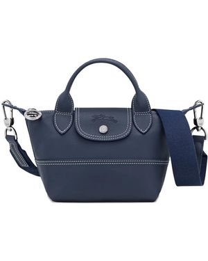 Longchamp Le Pliage Xtra XS quilted leather mini bag - Blau