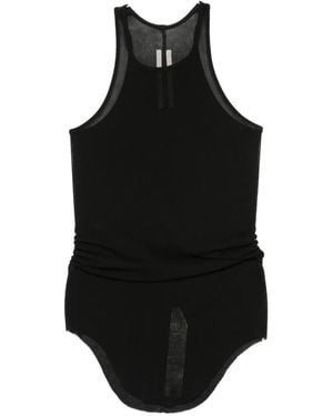Rick Owens Ribbed-Knit Tank Top - Black