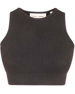 Fear Of God Waffle-Knit Top - Black