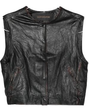 Giorgio Brato Zip sleeveless jacket - Schwarz