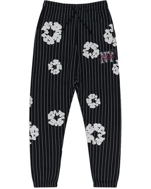 DENIM TEARS Pantalones De Chándal Yankees De Algodón Con Motivo De Corona De Flores - Negro