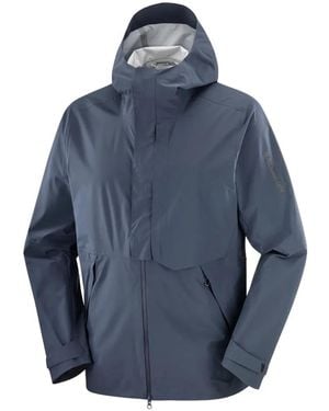 Salomon Hooded Touch-Strap Hooded Jacket - Blue