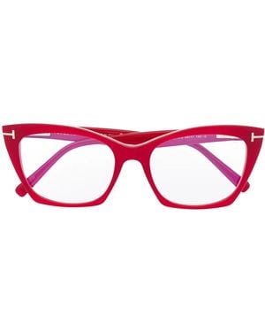Tom Ford Gafas con montura cat eye - Rojo