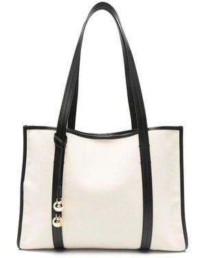 Sandro Sac Porté Épaule En Toile - Blanc