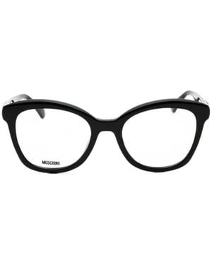 Moschino Logo-Lettering Glasses - Black