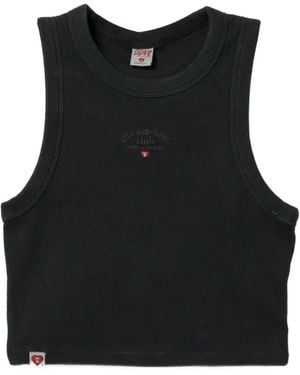 AAPE BY A BATHING AP Heart Logo Embroidered Tank Top - Black