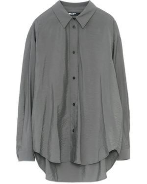 Bimba Y Lola Anthracite Straight-Leg Shirt - Grey