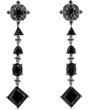 Anabela Chan 18K Tropical Diamond Drop Earrings - Black