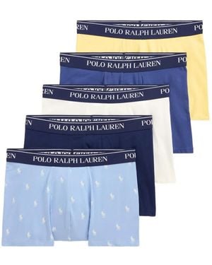 Polo Ralph Lauren Pack De Cinco Bañadores Con Logo En La Cinturilla - Azul