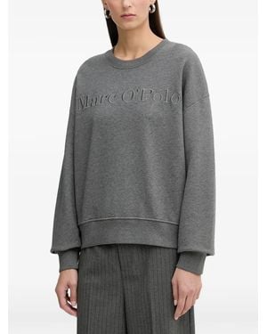 Marc O' Polo Embossed-Logo Sweatshirt - Grey