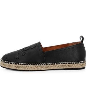 Philipp Plein Espadrillas-Totenkopf Aus Nappaleder - Schwarz