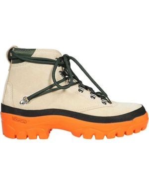 Reese Cooper Suede Lace-Up Boots - Natural