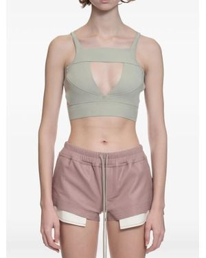 Rick Owens Sling Cutout Bra Tank Top - Gray