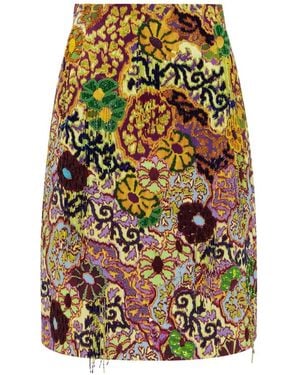 ALÉMAIS Joanna Embellished Midi Skirt - White