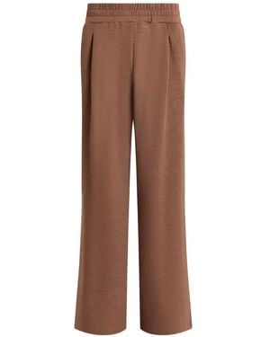 Varley Elastic-Waist Wide-Leg Track Trousers - Brown