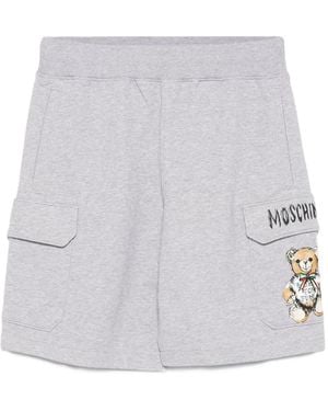 Moschino Cargo-Shorts mit Teddy-Patch - Weiß