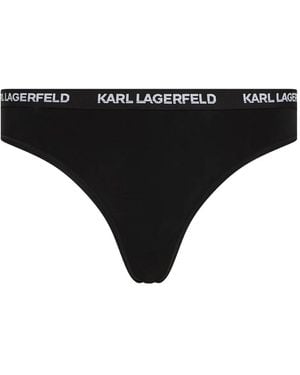 Karl Lagerfeld Logo-Waistband Briefs (Pack Of Three) - Black