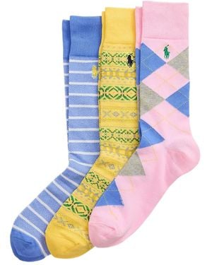 Polo Ralph Lauren Polo Pony Socks (Pack Of Three) - Blue