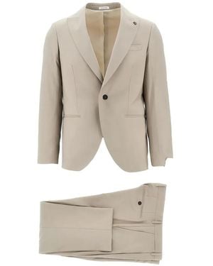 BRERAS Milano Buttoned Tailored Suit - White