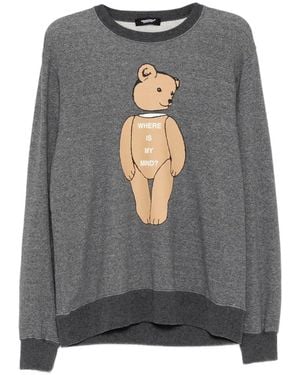 Undercover Sudadera Con Oso Estampado - Gris