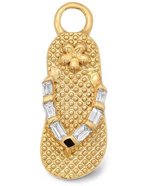 Sara Weinstock Flip-Flop-Motif Diamond Pendant - Metallic