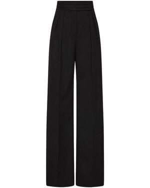 Rebecca Vallance Pantaloni A Gamba Ampia Con Pieghe - Nero