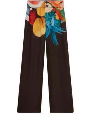 Donde Esteban Salpicon Wide-Leg Trousers - Blue