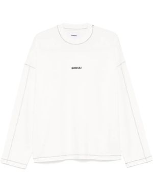 Bonsai ロゴ ロングtシャツ - ホワイト