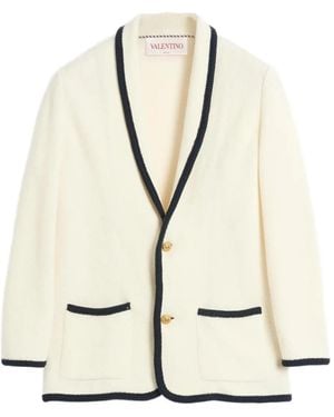 Valentino Garavani Single-Breasted Blazer - Natural
