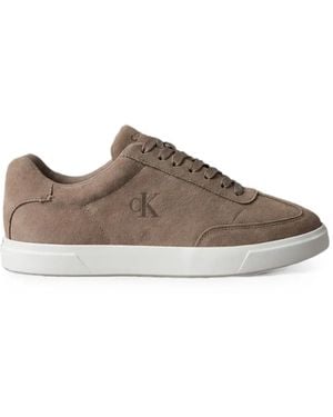 Calvin Klein Logo-Print Trainers - Brown