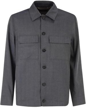 Peserico Hemdjacke Mit Aufgesetzten Taschen - Grau