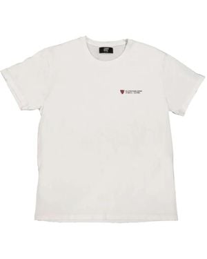 HTC Distressed-Effect Print T-Shirt - White